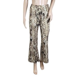 LA Gypsy Bell Bottom Animalprint Pants